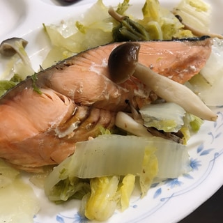 白菜と秋鮭のちゃんちゃん焼き